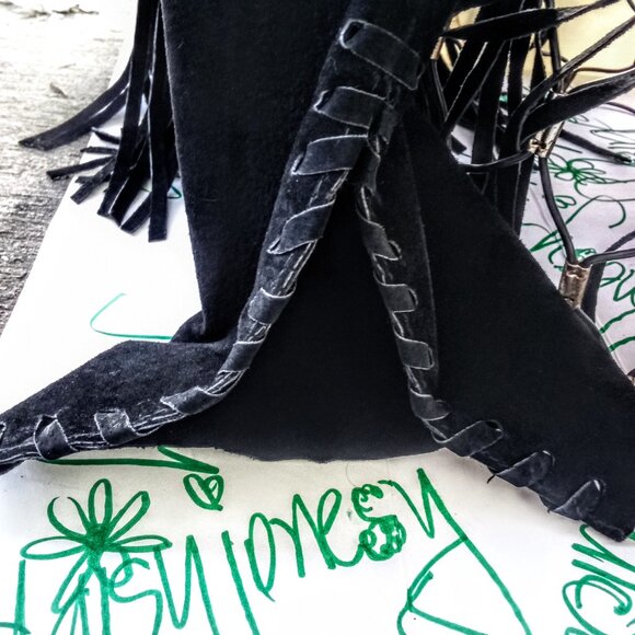 Forever 21 Leather Western Fringe Flirty Stagecoach Mini Jacket - Picture 2 of 4